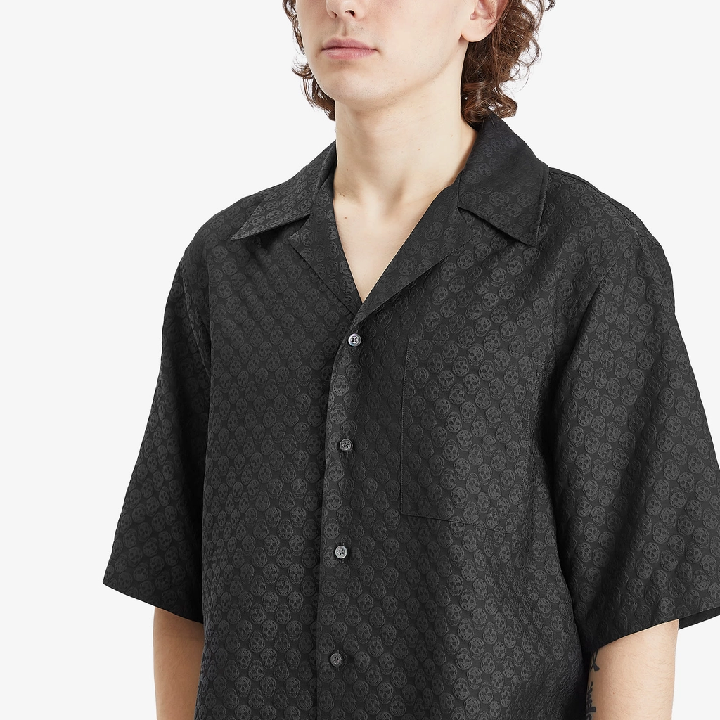 Alexander McQueen Men's Jacquard Skull Shirt Black/Black